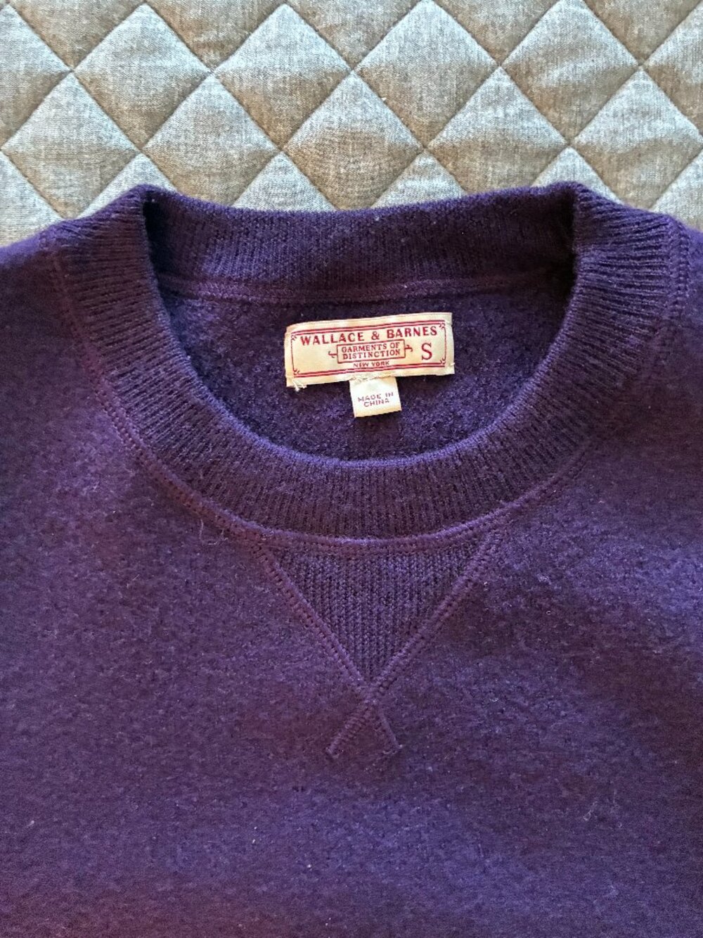 J. Crew Boiled Merino Wool Sweater - Men's Small Eggplant Purple Nice